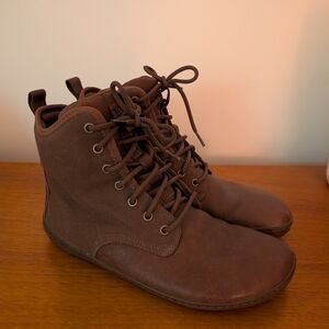 Vivo Barefoot Men's Dark Brown Lace-Up Boots